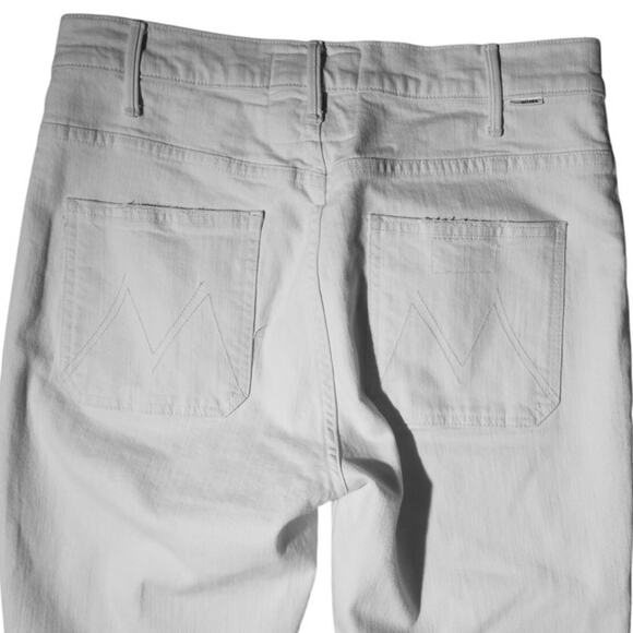Mother Superior Womens 30 The Hustler Patch Pocket Flood Jeans Act Natural - Picture 4 of 7